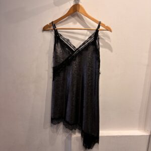 Vestido lencero plata
