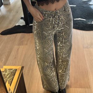 Denim animal print