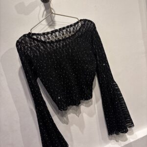 Top brillo manga ancha